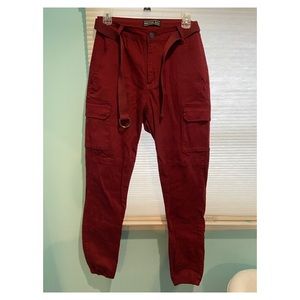 American Bazi Maroon Cargo Pants